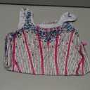 Sequin Bodysuit Swimsuit Sparkle Costume Tour Outfit Halloween Cosplay For Women Girls-Large (Blue Pink)