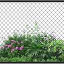 Anti-Rust Outdoor Garden Gate Kit,Adjustable Chain Link Fence Gate with Round Corner Frame,Durable Outside Walkin Gate Kit for EntryPatioYard 48 Inch High PVC Coated Anti-Rust Gate Door (Black)