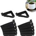 Plant Pot Feet & Risers - 12 Pcs of Planter Feet for Outdoor Pots,Plant Risers for Pots Outdoor,Pot Feets for Indoor Outdoor Planters & Gardening Plant Container (Black)