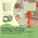 Suction Cup Sink Corner Rack, Suction Cup Sink Corner Rack Strainer, Triangle Storage Rack with Drain Hole, Corner Sink Trash Catcher for Food Waste (Green)