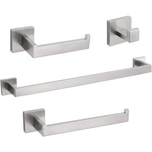 TURS Bathroom Hardware Set Brushed Towel Bar Set Stainless Steel Bathroom Accessories Towel Holder Sets Wall Mounted