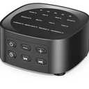 Sleepbox Sound Machines with 25 Soothing Sounds 36 Volume Levels 5 Timers Visible Sound Catalog Portable Memory Function Sleep White Noise Machine for Home Office and Travel（Black）