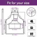 Kitchen Apron, Work Apron, Canvas, Multiple Pockets, Gardening, Painting, BBQ, Artist, Carpenter, Sizes M to XXL, Purple (Purple, XXL)