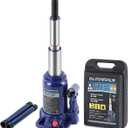 BAOSHISHAN 4 Ton Double Ram Bottle Jack 6-1/4" to 15-3/8" Lifting Range Portable Hydraulic Bottle Jack with Carrying Case