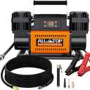 ALL-TOP 12V Air Compressor w/LCD Control Panel to Preset Target Pressure, 150PSI 12.35CFM Air Pump Inflator for Overland (Dual Cylinder) (350 L/Min, Digital Setting Auto-stop)