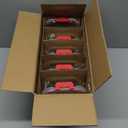 VERONES 5 Pack 36 OZ Glass Meal Prep Containers, Airtight Glass Lunch Containers Set, Glass Food Storage Containers with Lids,Exclusive of BPA, for Microwave, Oven, Freezer & Dishwasher Friendly,Red