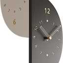 Double Sided Wall Clock Modern Battery Operated Decorative Wall Clock with Pendulum Unique Clocks Wall Mounted Angle Corner Clock for Bedroom Living Room Office17.7inch