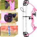 Compound Bow and Arrow for Youth and Beginner, Archery Bow Set, 16-20 lbs Draw Weight, 17.3"-26" Draw Length