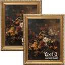 8x10 Picture Frame, Vintage Bronze Gold Picture Frame for Tabletop & Wall Mount, Antique Photo Frame 8 x 10 for Living Room, Bedroom, Office or Gallery Wall, Retro Home Decor Gift - 2 Pack