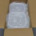 Soup Containers with Lids Glass 32 oz, 4 Cup Borosilicate Glass Food Storage Containers, Microwave & Freezer Safe Jars, Small Square Meal Prep Bowl for Salad, Fruit, Lunch, Ice Cream, Travel, 4 Pack