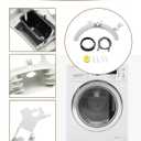 WE49X21874 Dryer Bearing Kit with WE14M124 Drum Bearing | Fits for GE Dryer Series DCVH, DBVH, DHVH, WE12X83 Dryer Idler Pulley with WE09X20441 Front Drum Felt and WE12M29 Drive Belt