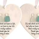 2PCS Heart-Shaped Sea Glass Friendship Decor, Friendship Heart Ornament Keepsake, Sea Glass Art for Best Friends