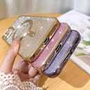 Fiyart Compatible with iPhone 11 Case,Compatible with MagSafe Love Heart Plating Camera Protection TPU Magnetic Glitter for Women Girls Shockproof Phone Bumper 6.1"-Purple