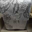 Zentavio Area Rugs 6x9 Washable Non-Slip Kid & Pet Friendly Living Room Carpets Vintage Floral Foldable Thin Low Pile Rug for Bedroom Kitchen Dining Room Grey