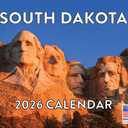 South Dakota Calendar 2026 Wall 12 Month Monthly SD Scenic Souvenirs Themed Gifts | American Made In The USA