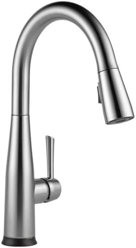Delta Essa Touchless Kitchen Faucet with Touch Technology, Brushed Nickel Kitchen Sink Faucet with Pull Down Sprayer, Single Hole, Arctic Stainless 9113TL-AR-DST