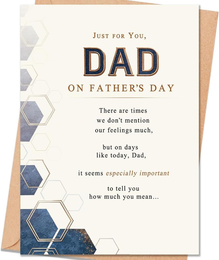 5 x Funny Fathers Day Card for Dad, Unique Dad Father's Day Card Gifts from Daughter Son, Gifts for Father