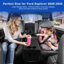 Shademax Custom for Ford Explorer Seat Organizer with Cup Holders Car Backseat Organizer for Ford Explorer 2020-2025 2026 Accessories Console Organizer for Kids Toys, Baby Supplies, Travel Dog Toys