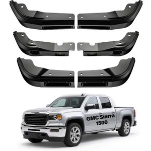 6PCS Mud Flap Delete for 2019-2025 Chevy Silverado 1500 Accessories Front Rear Truck Mud Flaps Delete No Drilling Mudflaps All Weather Protector Mudguards (Does Not Fit AT4X AEV Models)
