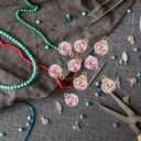 BESPORTBLE Star Sequin Glass Ball Charm: 40Pcs Colorful Glass Ball Pendants with Sparkling Sequin Filled Beads for DIY Jewelry Making - Perfect for Earrings, Necklace Pendants & Craft Projects