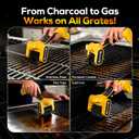 Upgraded Electric Grill Brush, Cordless BBQ Cleaner with 700RPM Powerful Motor & High-Torque Deep Cleaning, 90-Min RuntimeLED Light, 21V Rechargeable Grill Cleaning Tool for Gas & Charcoal Grills