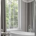 ANDY STAR Chrome Bathroom Mirror, 20" x 30" Arch Mirror in Stainless Steel Metal Frame, Chrome Arched Bathroom Mirror for Wall, Arch Top Rounded Corner 1" Deep Set Design Wall Mount Hangs Vertical