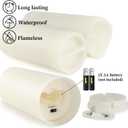 YOROXRG Set of 24 Waterproof Outdoor Flameless Candles, LED Candles with 4 Remote and Timer,(H 4" 5" 6" x D 2.2"),for Christmas,Halloween,Wedding,Festival