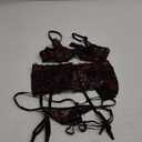 Avidlove Women Lingerie Set High Waisted Underwire Lingerie With Garter Belt Lace Babydoll (Small)