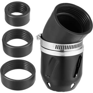 Motorcycle Air Filter, 26/35/42/48mm ID 90x60mm Universal for Motorcycle ATV Durable Aluminum Alloy Black