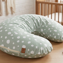GFU Nursing Pillow Cover for Boys and Girls, Breastfeeding Pillow Case for Newborn, Soft Baby Breastfeeding Pillow Slipcover, Green Stretchy Feeding Cover (Cover Only)