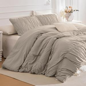 Lady Ann Oversized King Size Comforter Sets 128x120- Linen Feel Ruched Bedroom Sets, 3 Piece Fluffy Bedding Comforter Sets, Soft & Luxurious All Season Boho Bedding Sets for Women Men Lady Ann Oversized King Size Comforter Sets 128x120- Linen Feel Ruched Bedroom Sets, 3 Piece Fluffy Bedding Comforter Sets, Soft & Luxurious All Season Boho Bedding Sets for Women Men