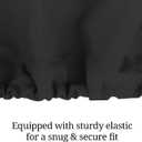 Covers & All Round Table Top Cover, 18 Oz Heavy Duty Waterproof UV & Weather Resistant Patio Table Cover, Outdoor Table Cover for Patio Outdoor Furniture & Coffee Table (30" Diameter x 4" H, Black)