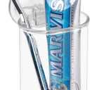 iDesign Plastic Suction Tumbler Cup and Bathroom Organizer for Mirror or Shower Storage  3" x 3.5" x 4.5", Clear