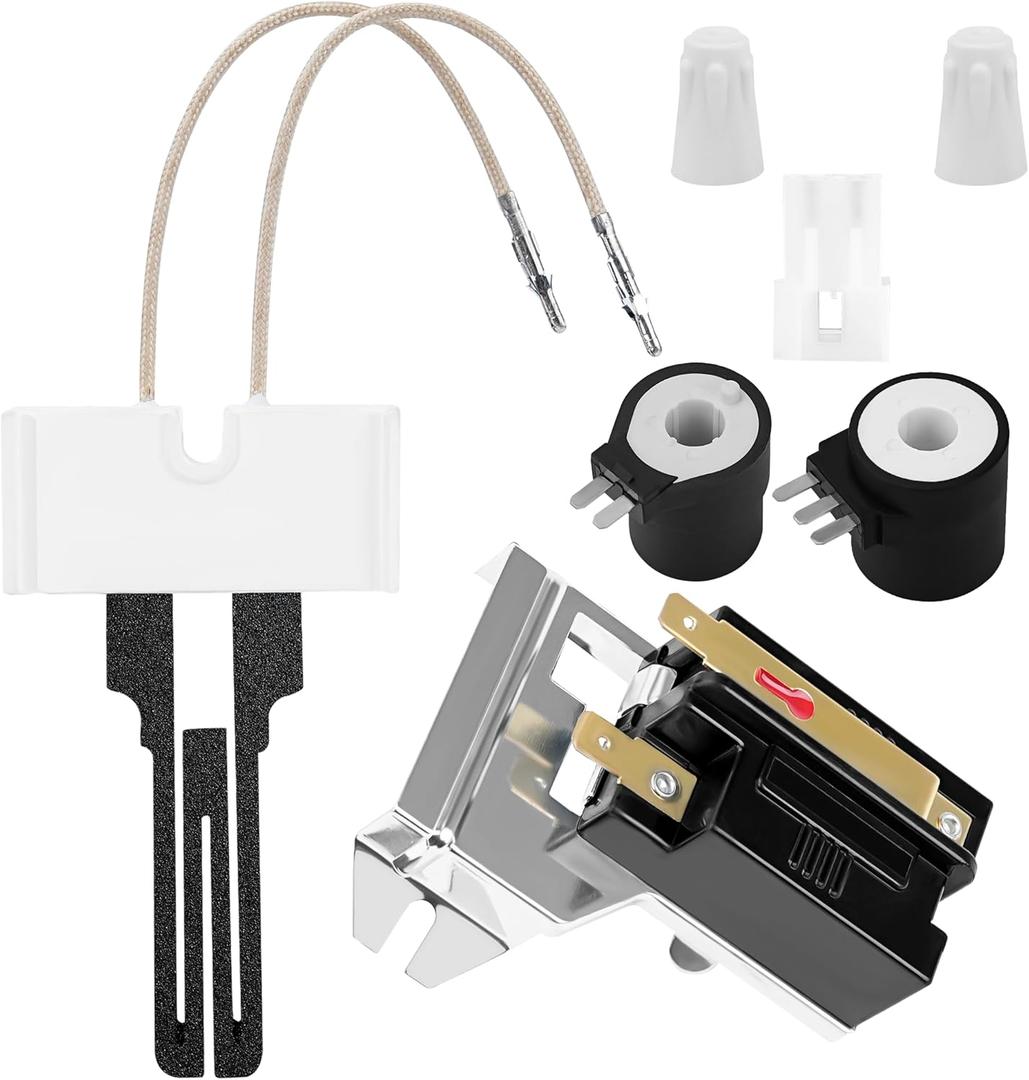 BOGDA Gas Dryer Repair Kit, Include 338906 Gas Dryer Flame Sensor, 279311 Igniter And 279834 Gas Valve Solenoid, Fit for Whirl-pool Ken-More Dryers Wp338906, Ap3094138, Ps334310, 12001349 etc