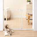 VEVOR 29.5-46" Extra Wide Baby Gate for Stairs, Auto Close Dog Gate for The House, Easy Install Pressure Mounted Pet Gates for Doorways, Easy Walk Thru Wide Safety Gate for Dog, White
