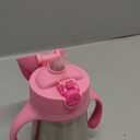 Munchkin Cool Cat Sippy Cup for Toddlers, Stainless Steel Straw Cup, 8 Ounce, Pink