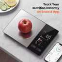 TFT Dual Display Smart Nutrition Scale with App, Tracks Calories, Fat, Carbs & Protein, 1g Precision, 5kg/11lb, 50 Foods 24 Nutrients, for Meal Prep, Keto & Healthy Diet