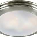Good Housekeeping 90053 Yorkshire Decorative 80 CFM 2.5 Sones Bathroom Ventilation Exhaust Fan with Light, Brushed Nickel