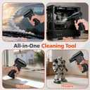 Compressed Air Duster, 130000 RPM High-Speed Electric Air Duster with Brushless Motor, 3 Magnetic Nozzles, 4 Speeds, LED Light & 5000mAh Rechargeable Battery for PC Keyboard Car Cleaning
