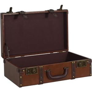 Retro Yellow Vintage Decorative Suitcase, Travel Style Storage Box, 24" Width, Medium