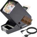 35mm Slide and Film Viewer, Negative Scanner, Desk Top LED Lighted Illuminated Viewing, 3X Magnification, USB Powered