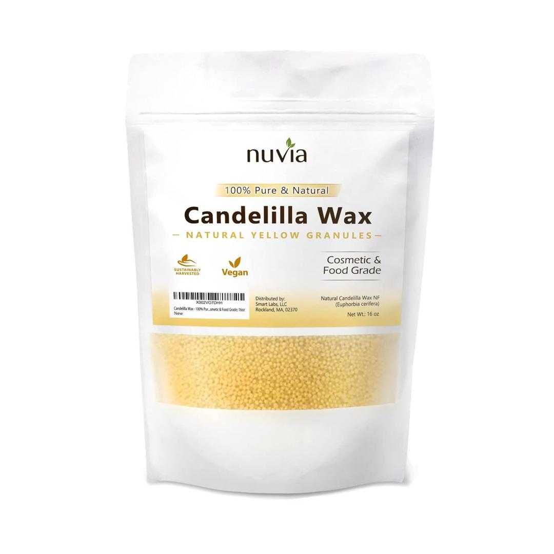 Candelilla Wax - 100% Pure & Natural, Vegan, Cosmetic & Food Grade, Granule Form; 16oz