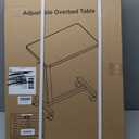WOTURE Adjustable Overbed Table with Wheels, Pneumatic Height Adjustment, Ideal for Hospital Use or At Home as Bed Tray, Standing Desk, Bedridden & Mobility Needs, Maple, 23.62 inches x 15.75 inches x 39.37 inches