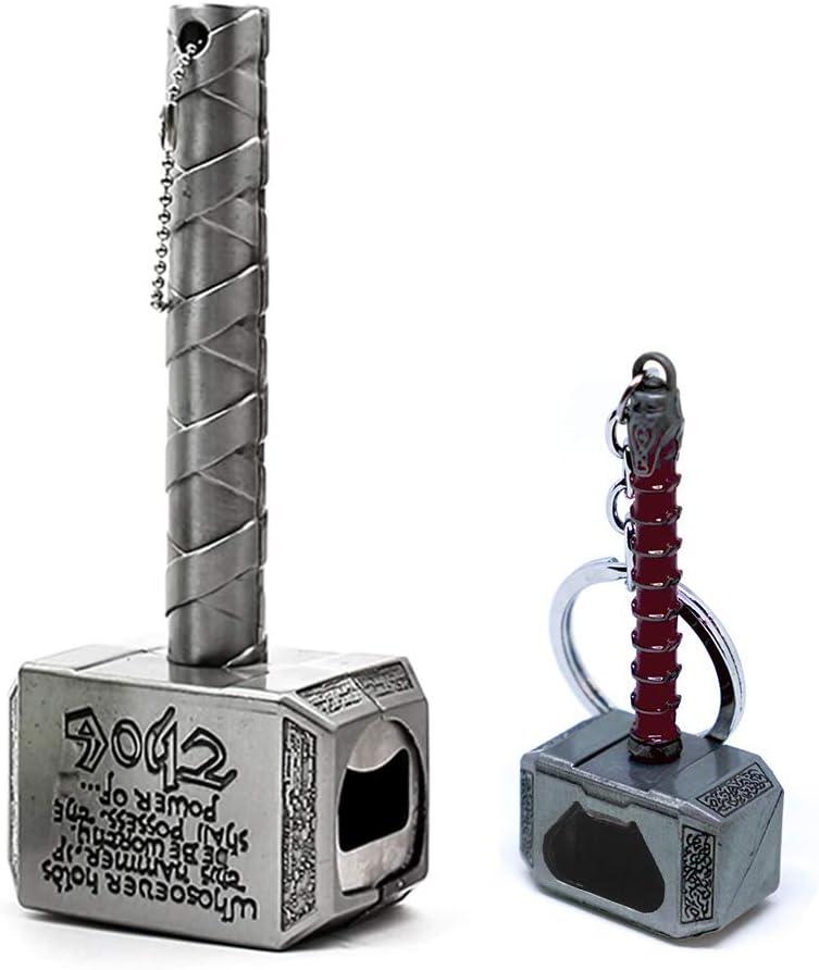 2-Pack Magnetic Hammer Shaped Beer Opener and Hammer Keychain Bottle Opener, Beer Gifts Bottle Opener for Men, Husband, Dad, Grandpa, Boyfriend