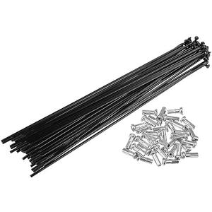 X AUTOHAUX 34pcs 14G J Bend Bicycle Steel Spokes Cycle Spokes with Brass Nipples for Mountain Bike MTB