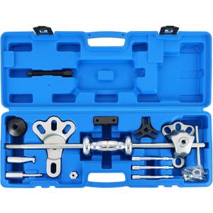 9-Way Slide Hammer Puller Set | 19PCS Front Wheel Hub Bearing Remover & Rear Wheel Axle Hub Dent Repare Tool Kit Internal/External Slide Hammer Puller Set