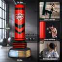 Freestanding Punching Bag for Adults Teens, 70'' Heavy Boxing Bag with Gloves and Pump, Women Men Stand Kickboxing Bags, Upgraded Big Base Boxing Equipment Set for Training MMA Fitness Home Gym (Red)