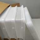 IRIS USA File Box, Plastic File Organizer with Lids for Letter/Legal File, Portable Document Box For Moving, Storage Bin with Durable and Secure Lid, Stackable Nestable BPA-Free, Pearl 35 Qt, 4 Pack