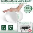 T4U 6 Inch Plant Pot 8-Pack, Plastic Planter with Drainage Hole and Saucer, Decorative Nursery Pots Bulk for African Violet, Snake Plant, Succulent, Herb and Plants Indoor (8 Pcs 6" Pots, White)