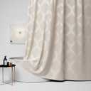 Extra-Long 72x96 Inch Polyester Shower Curtain, Plush Design, Modern Taupe Luxury Bath/Shower Dcor